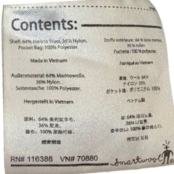 Smartwool PhD Full Zip Merino Wool Nylon Lightweight Jacket - Blue Black - M - Picture 10 of 14